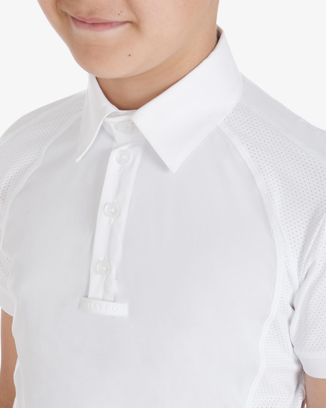 Polo bambino da concorso slim fit quattro bottoni