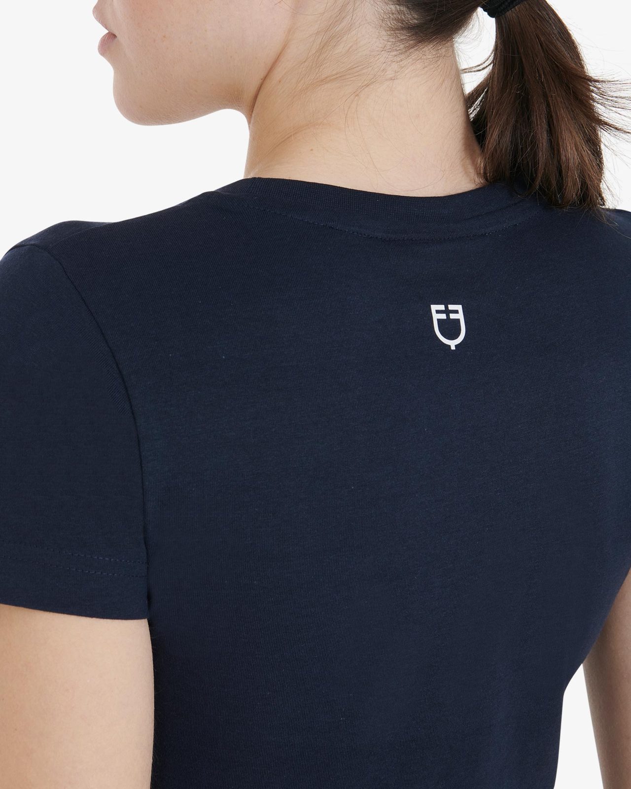 T-shirt donna slim fit con scritta Equestro
