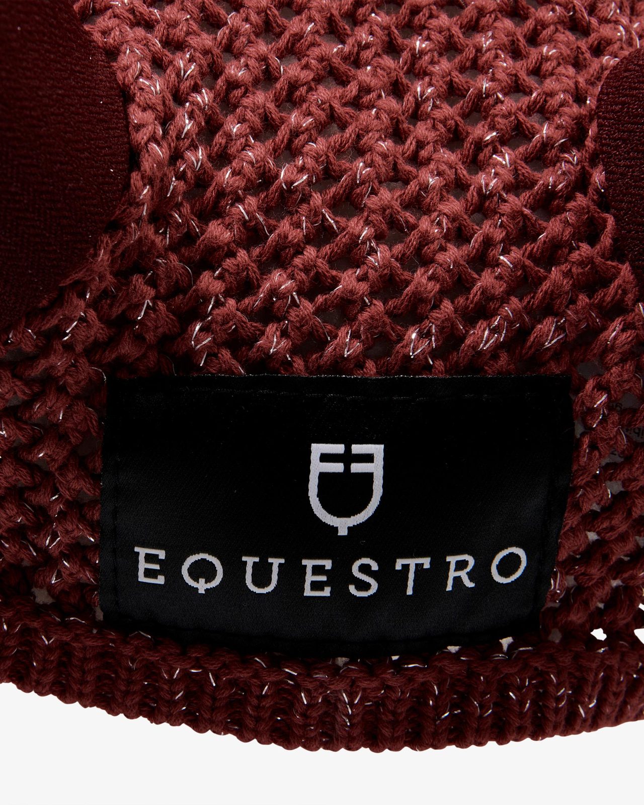 Cuffietta in cotone con cordura e brillantini