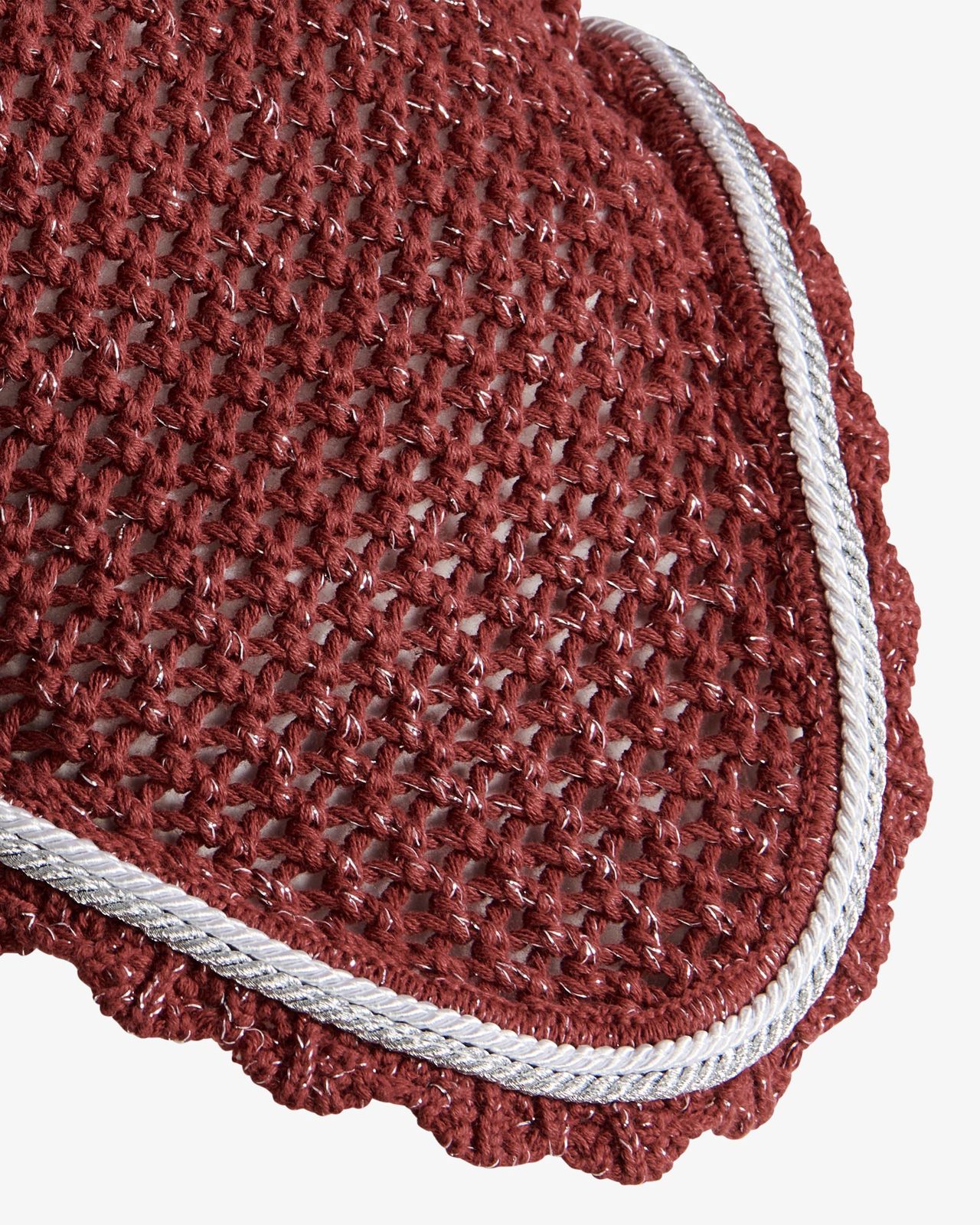 Cuffietta in cotone con cordura e brillantini
