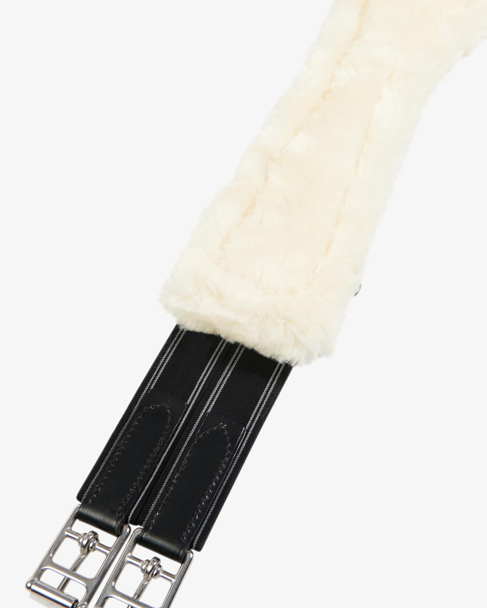 Sottopancia In Neoprene Sagomato | Foderato In Agnellino Sintetico | Colore Nero | Taglia 135 | Ideale Per Equitazione E Protezione