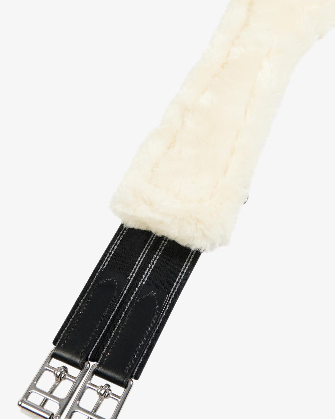 Jumping girth with synthetic lambskin