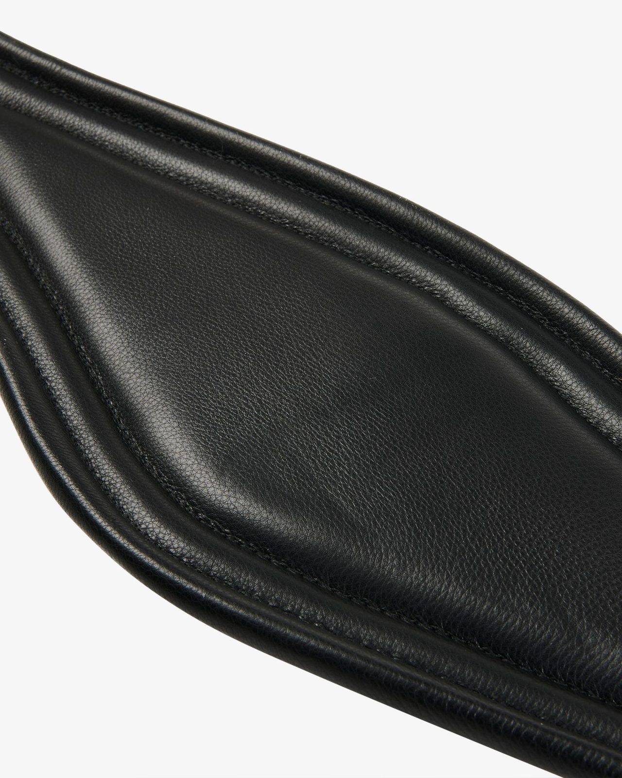 Leather jumping girth with elastic bands