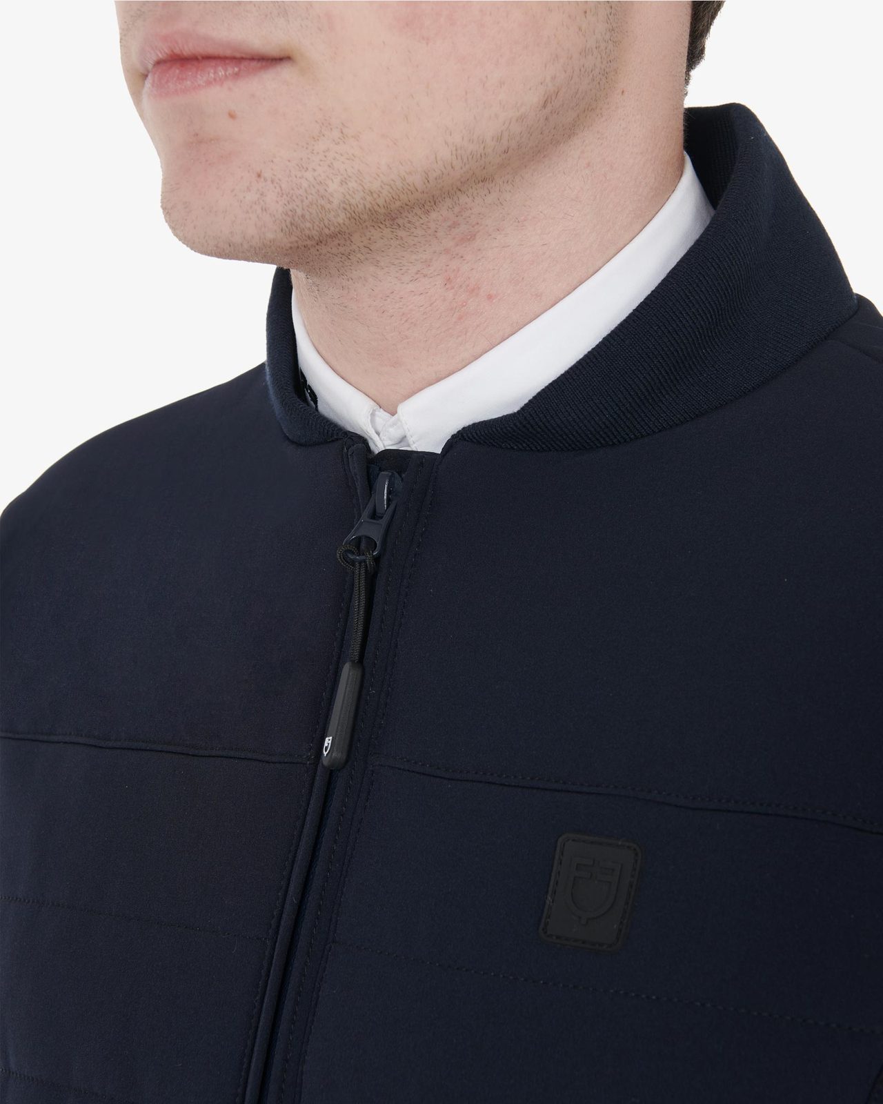 Men's jacket in perforated technical fabric