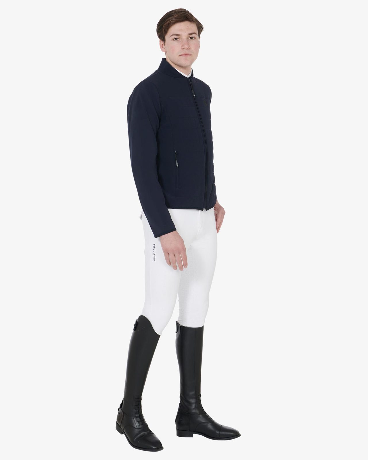 Men's jacket in perforated technical fabric