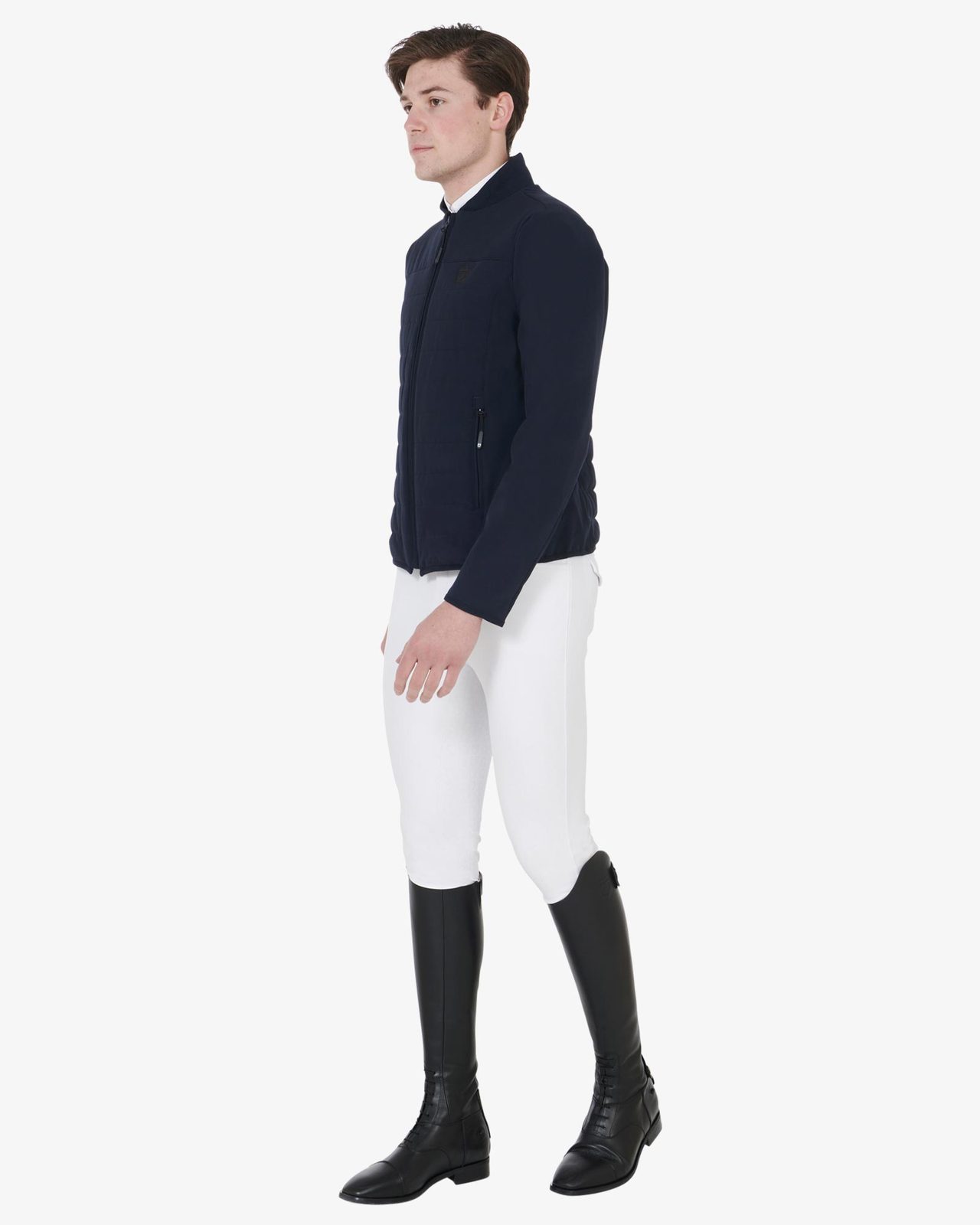 Men's jacket in perforated technical fabric