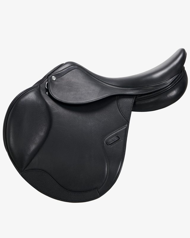 Jumping saddle double leather