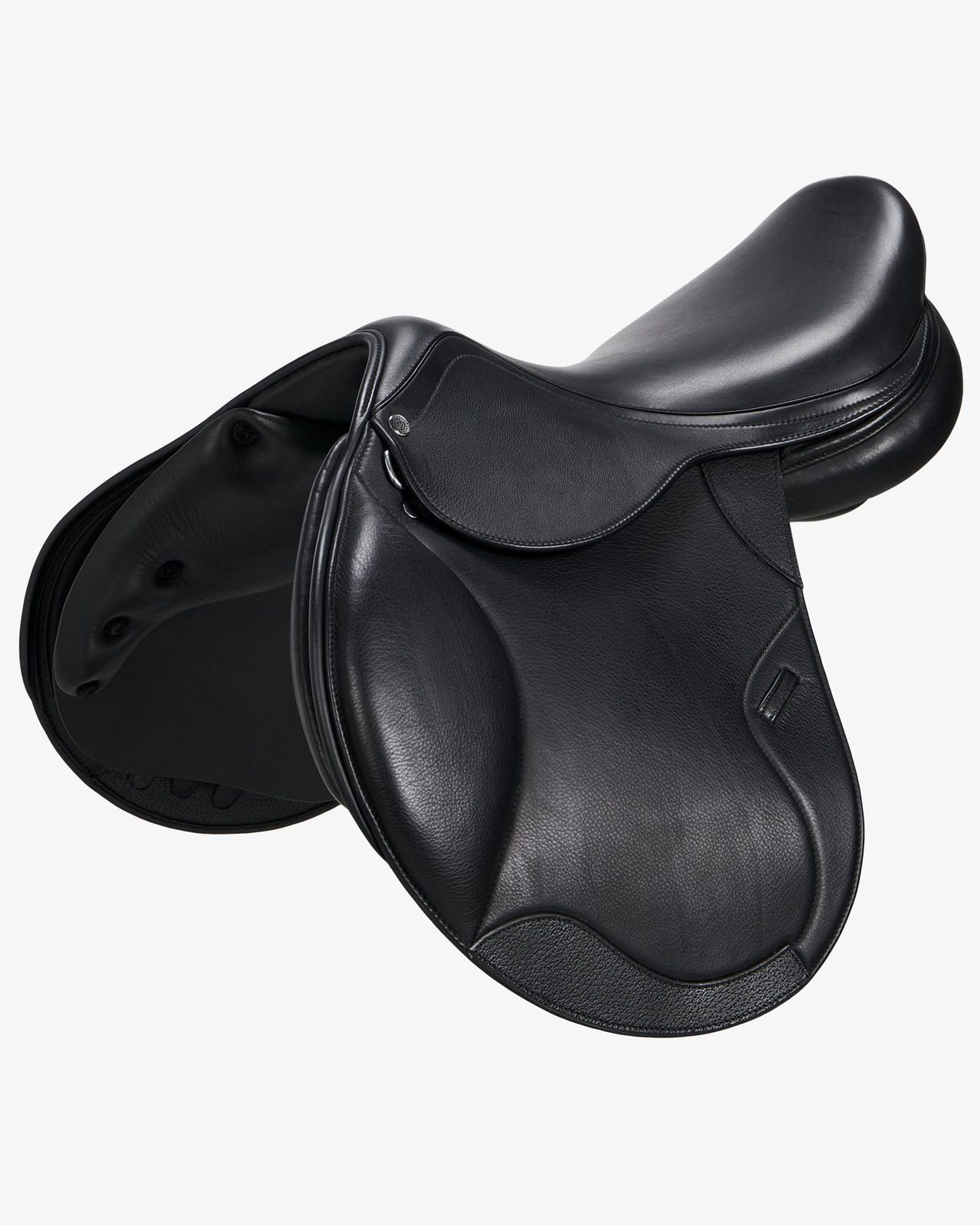 Jumping saddle double leather