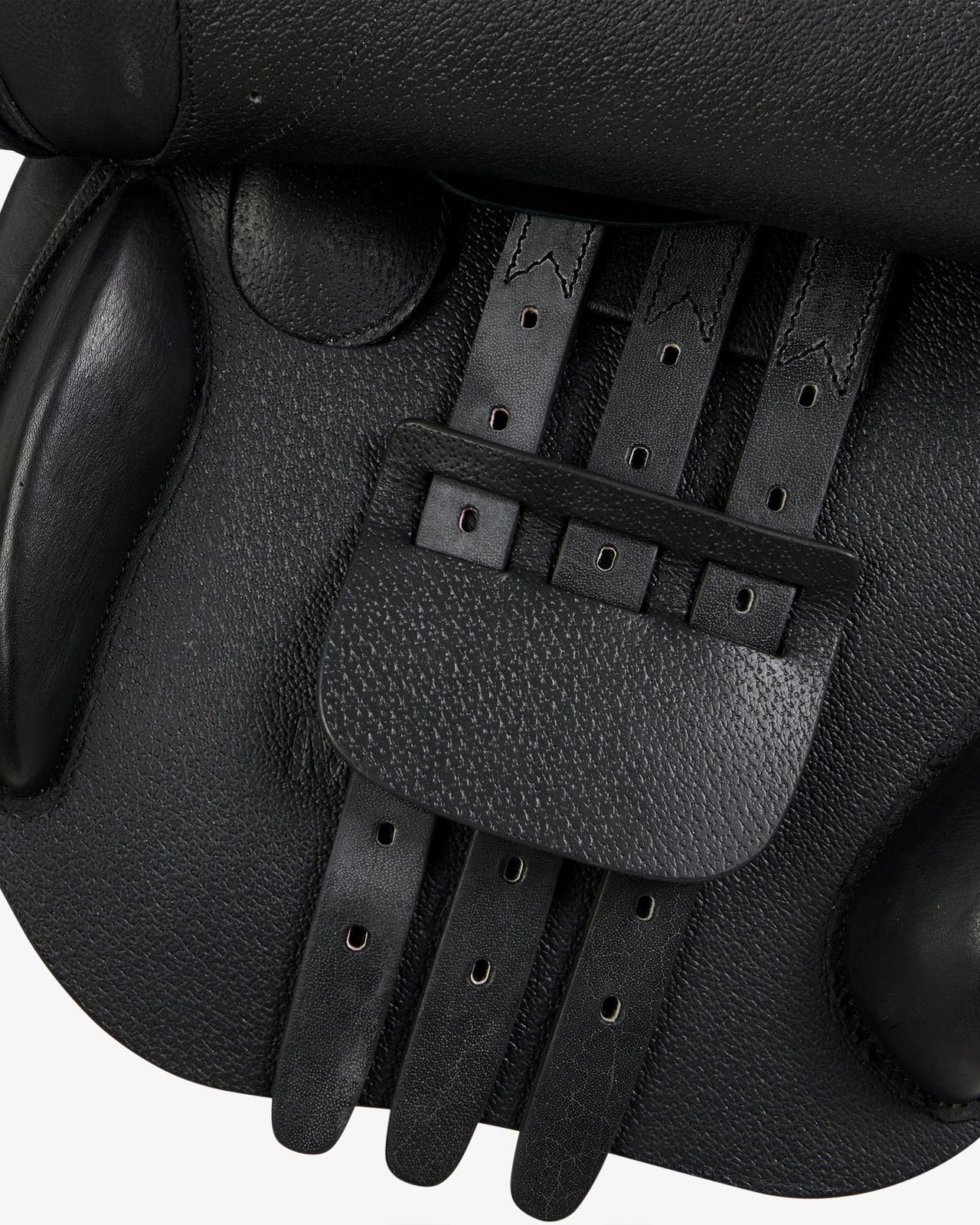 Jumping saddle double leather