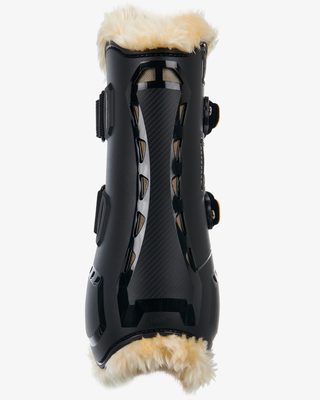 Tendon boots in polyurethane with synthetic lambskin
