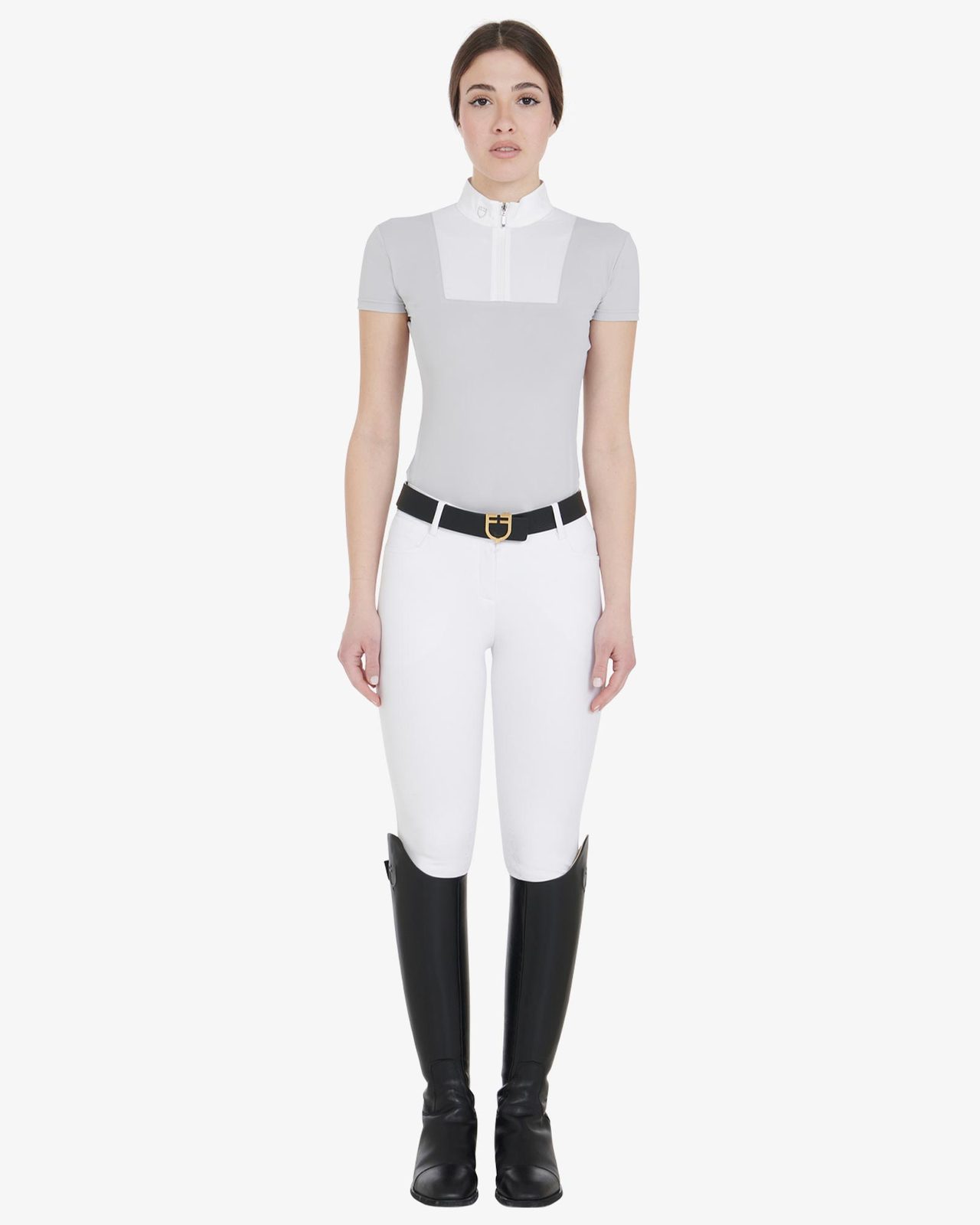 Polo donna da concorso slim fit mezza manica