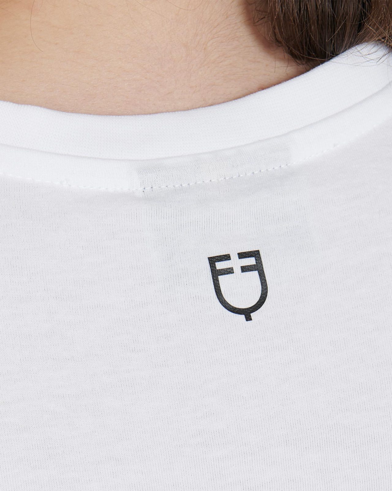 T-shirt donna slim fit con scritta Equestro