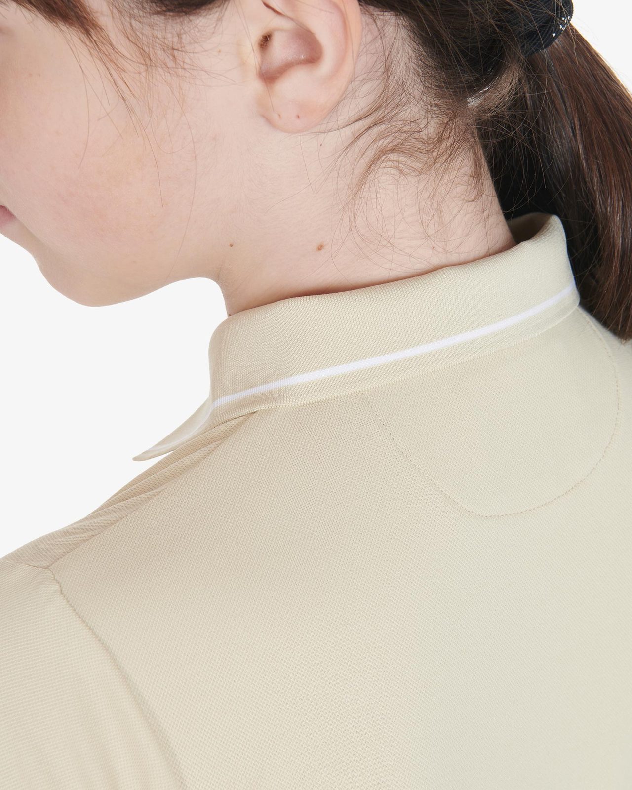 Polo bambini slim fit in tessuto tecnico antibatterico