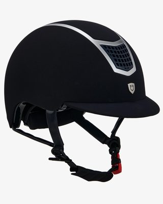 Helmet with colored velvet frame