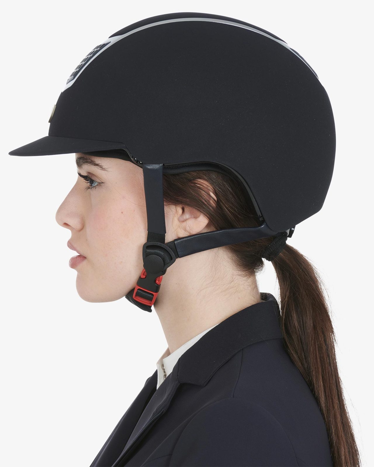 Helmet with colored velvet frame