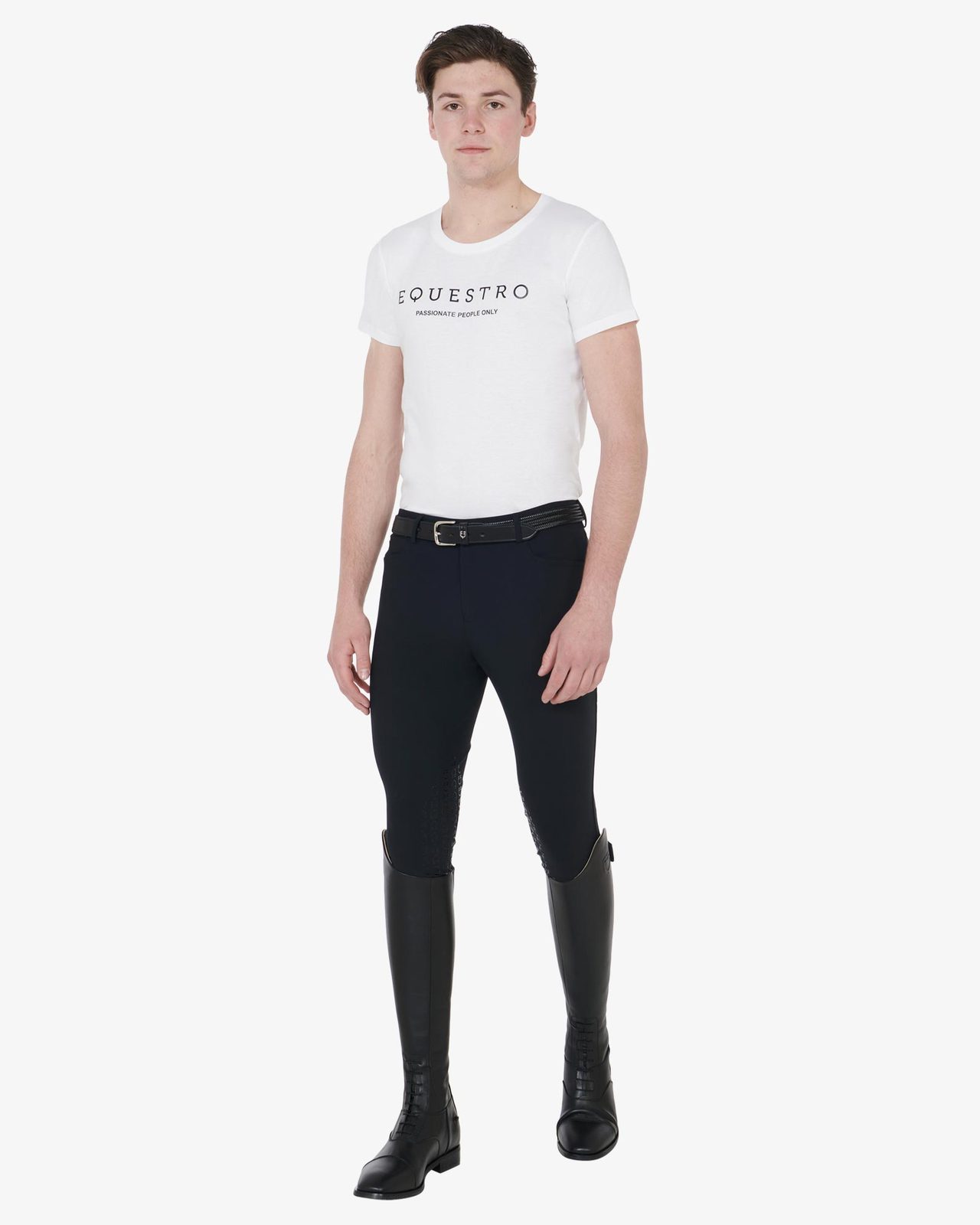 T-shirt uomo slim fit con scritta Equestro