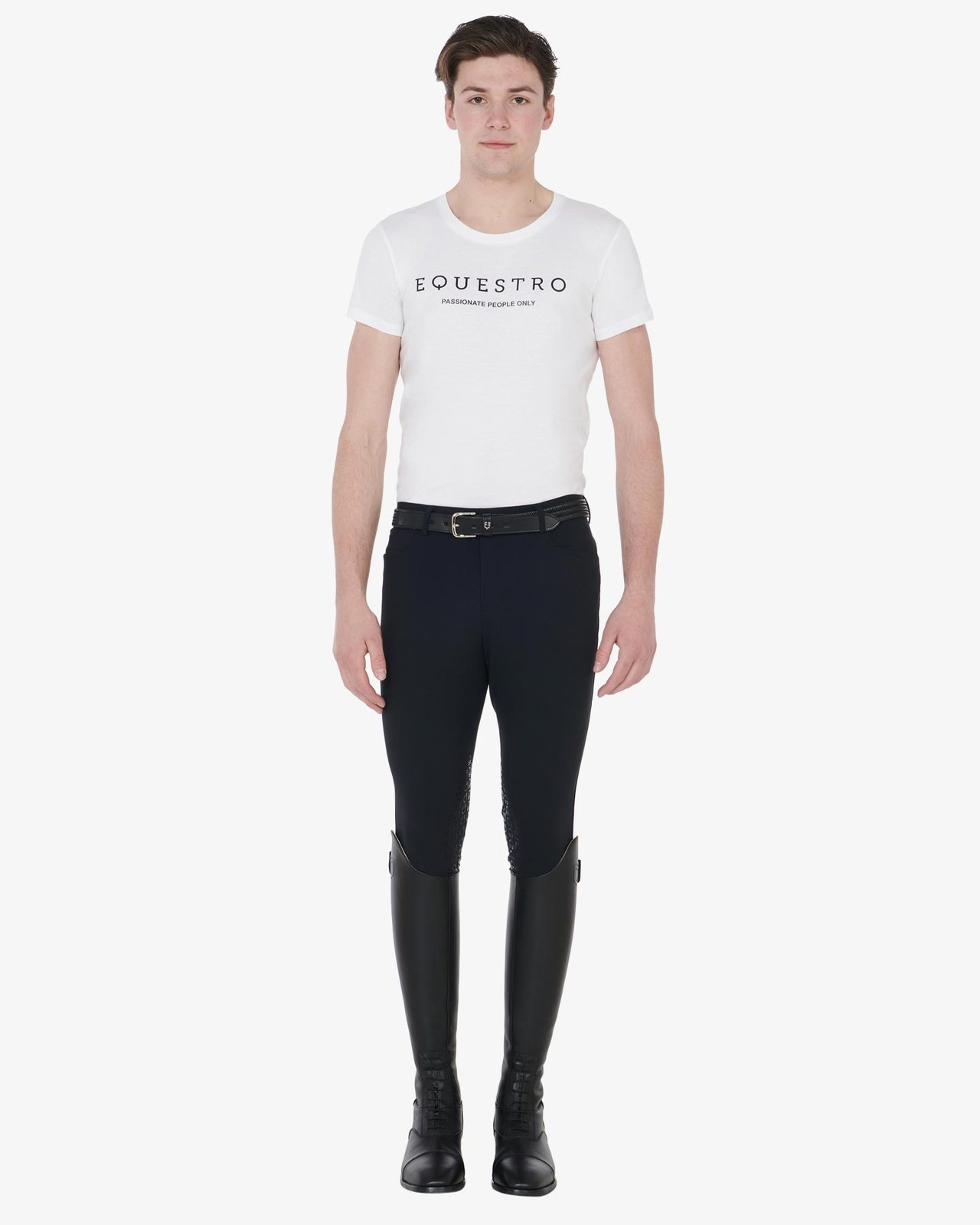 T-shirt uomo slim fit con scritta Equestro