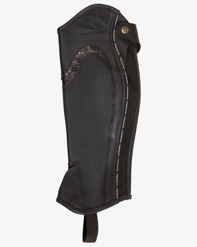 Ghette unisex in cuoio con profilo a contrasto