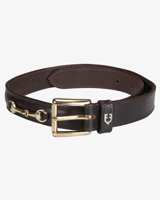 Leather belt with snaffle bits