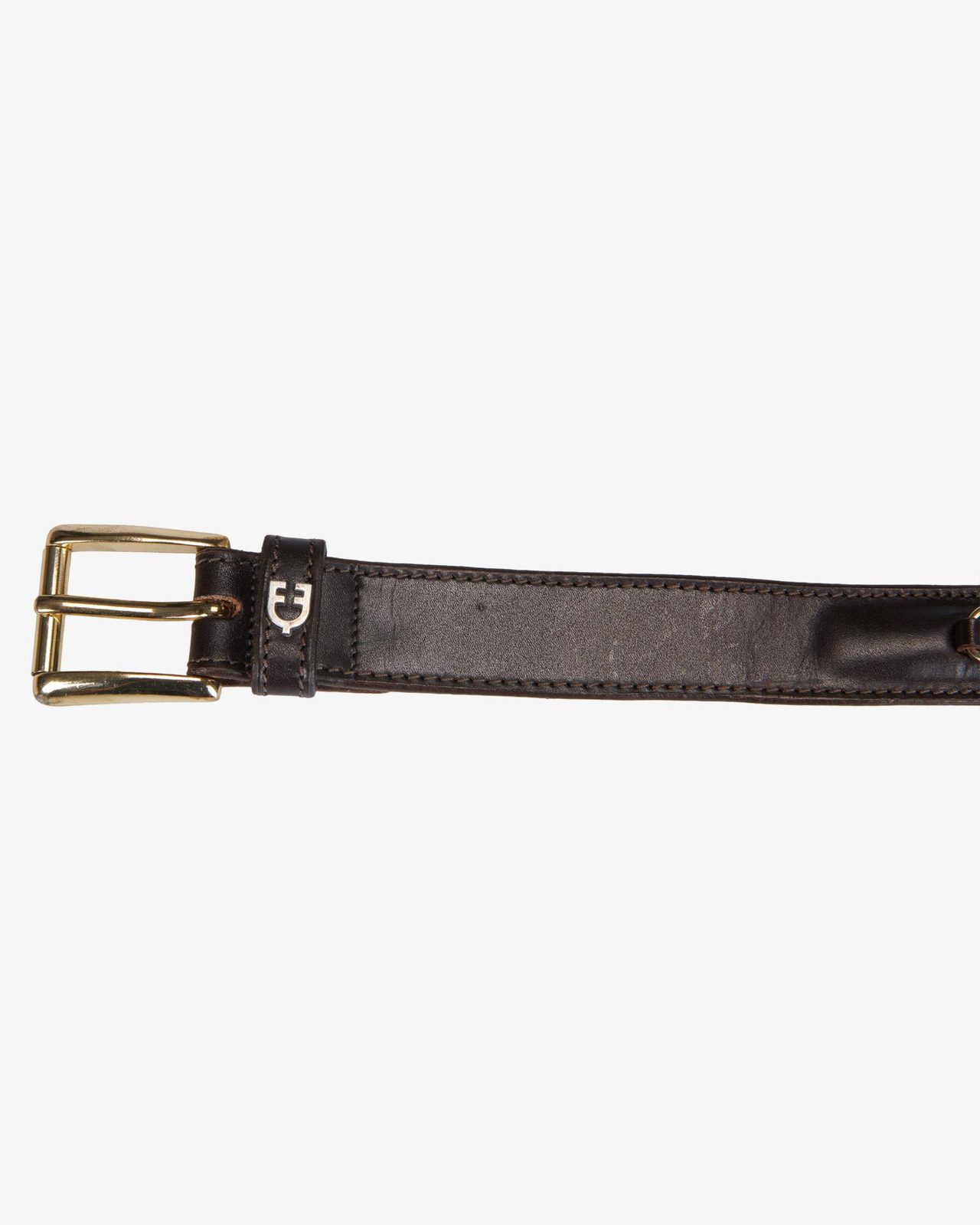 Leather belt with snaffle bits