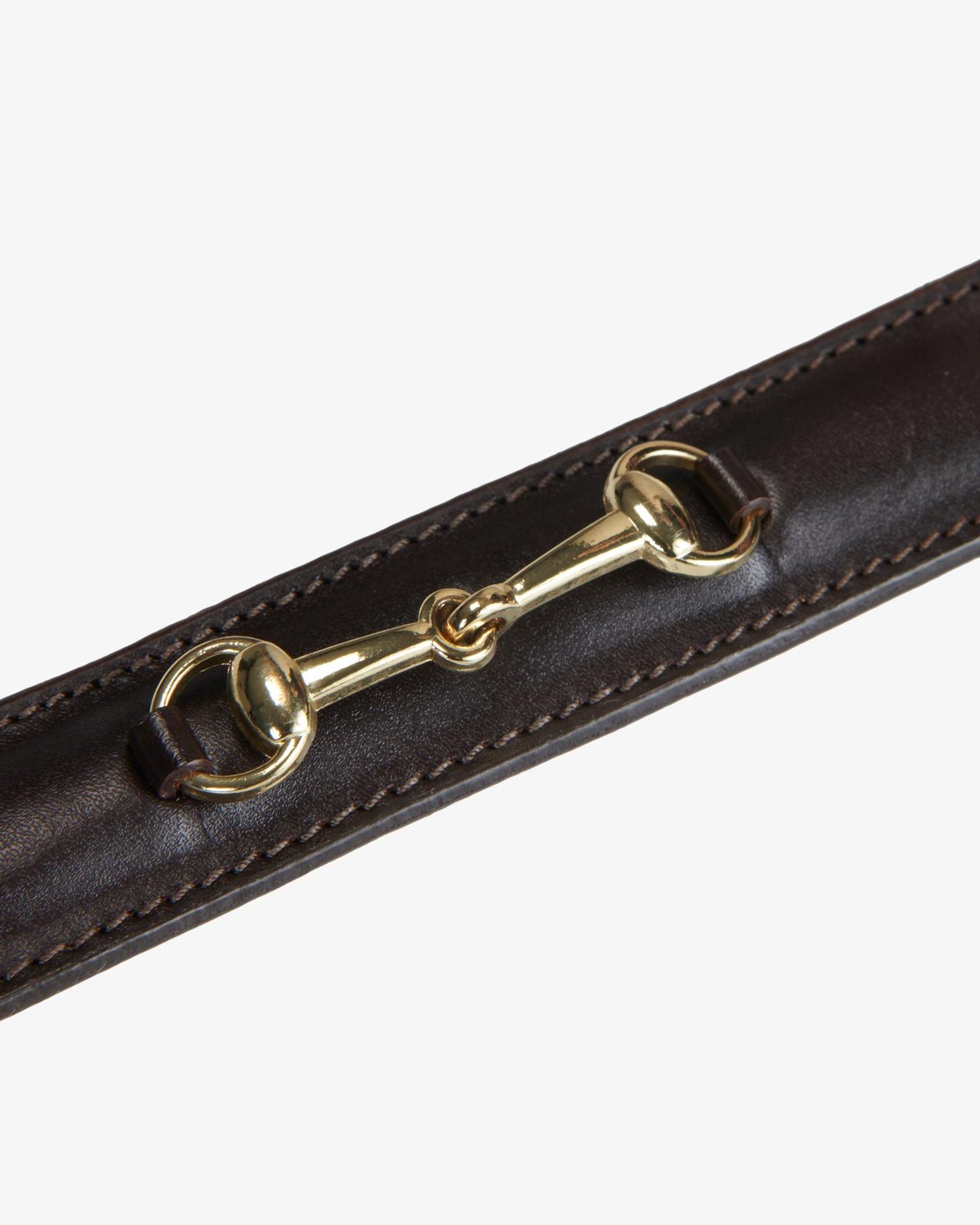 Leather belt with snaffle bits