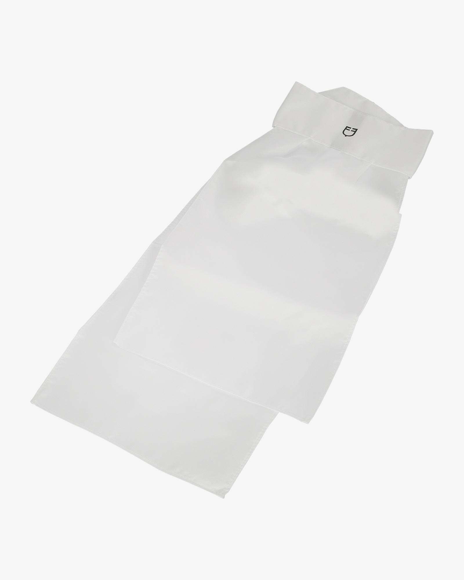 Competition plastron with embroidered logo