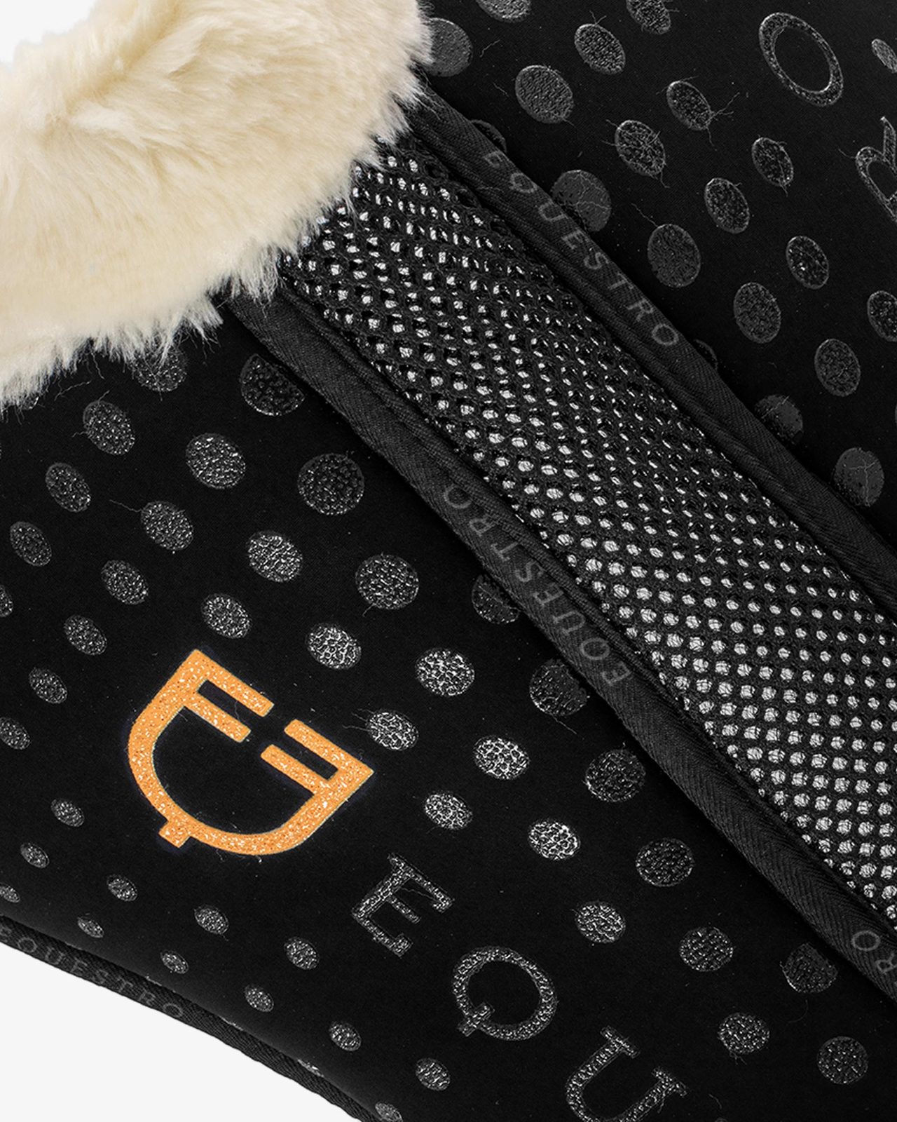 Ecowool memory foam pad with silicone grip and logo