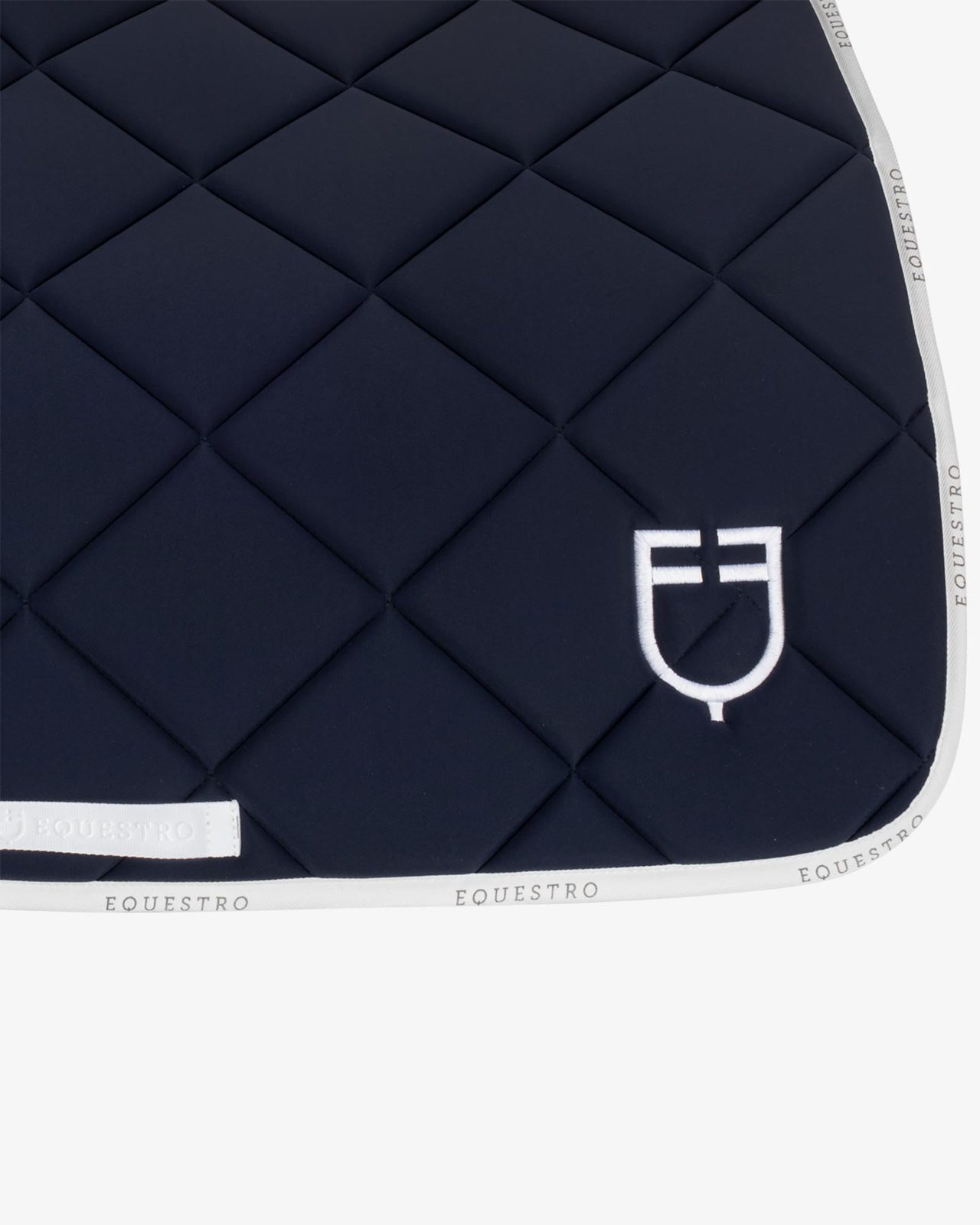 Jumping saddle pad technical fabric with logo