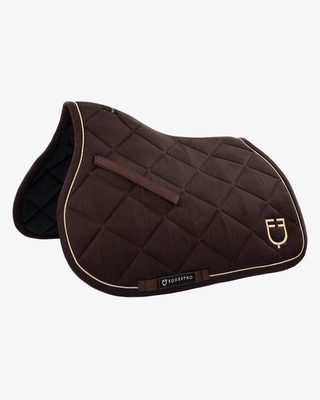 Jumping saddle pad in cotton with trimmings with logo