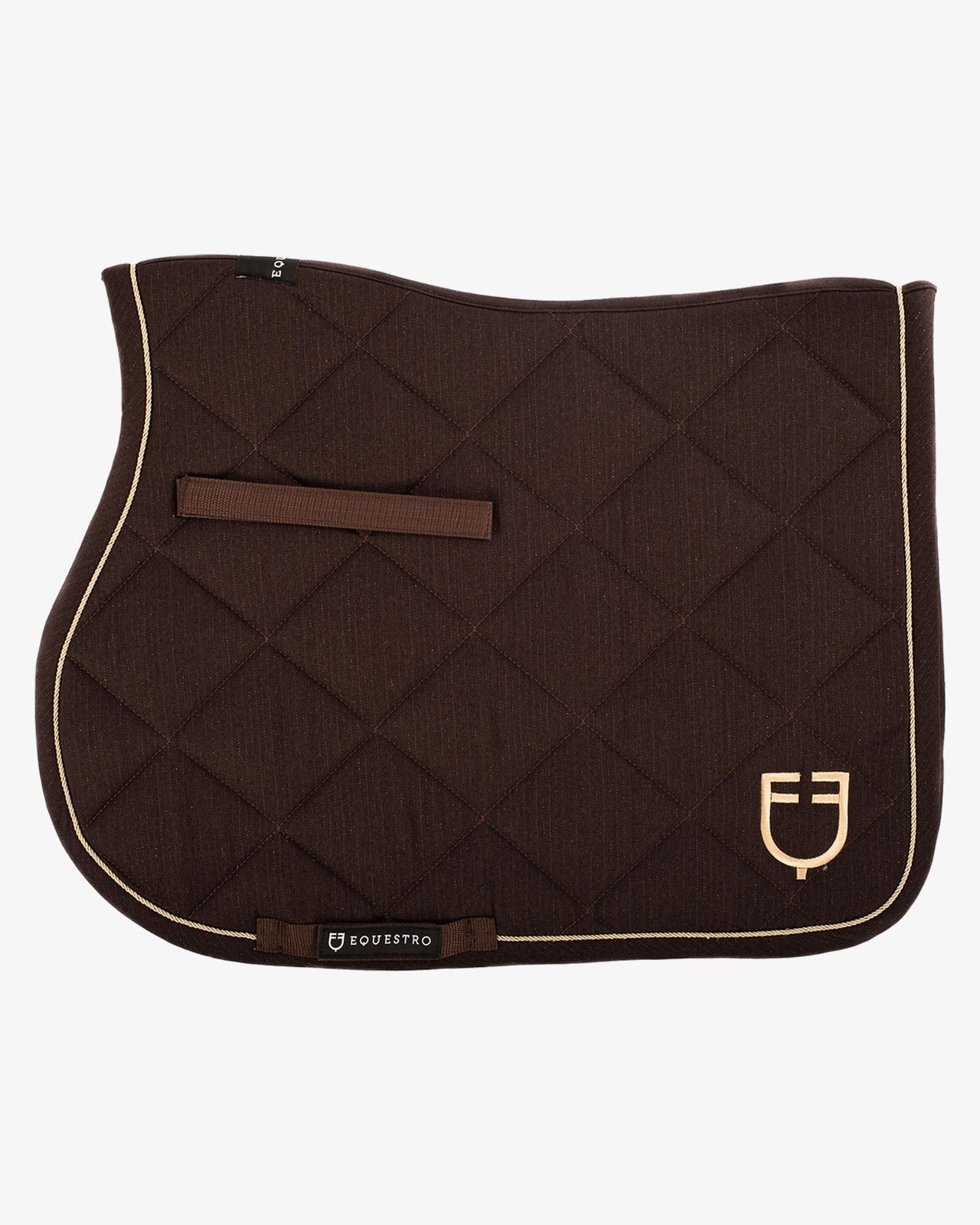 Jumping saddle pad in cotton with trimmings with logo