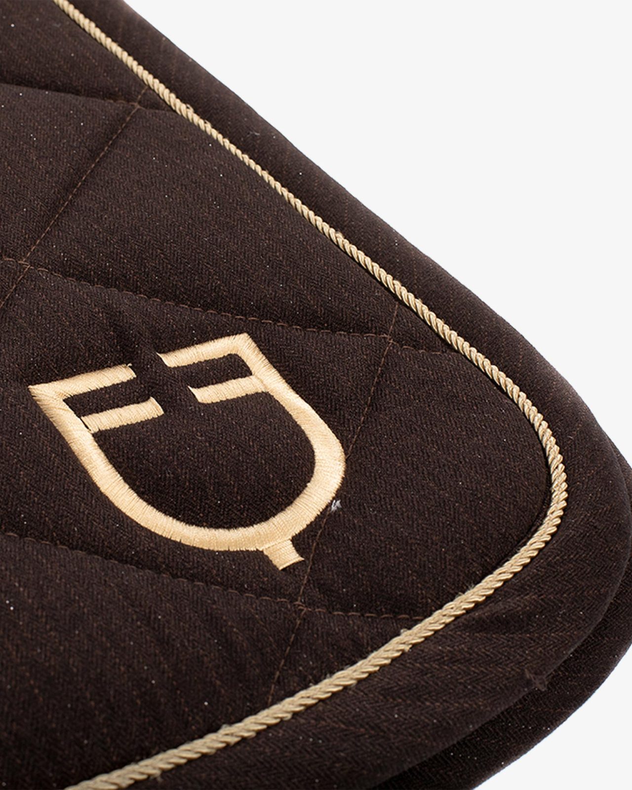 Jumping saddle pad in cotton with trimmings with logo