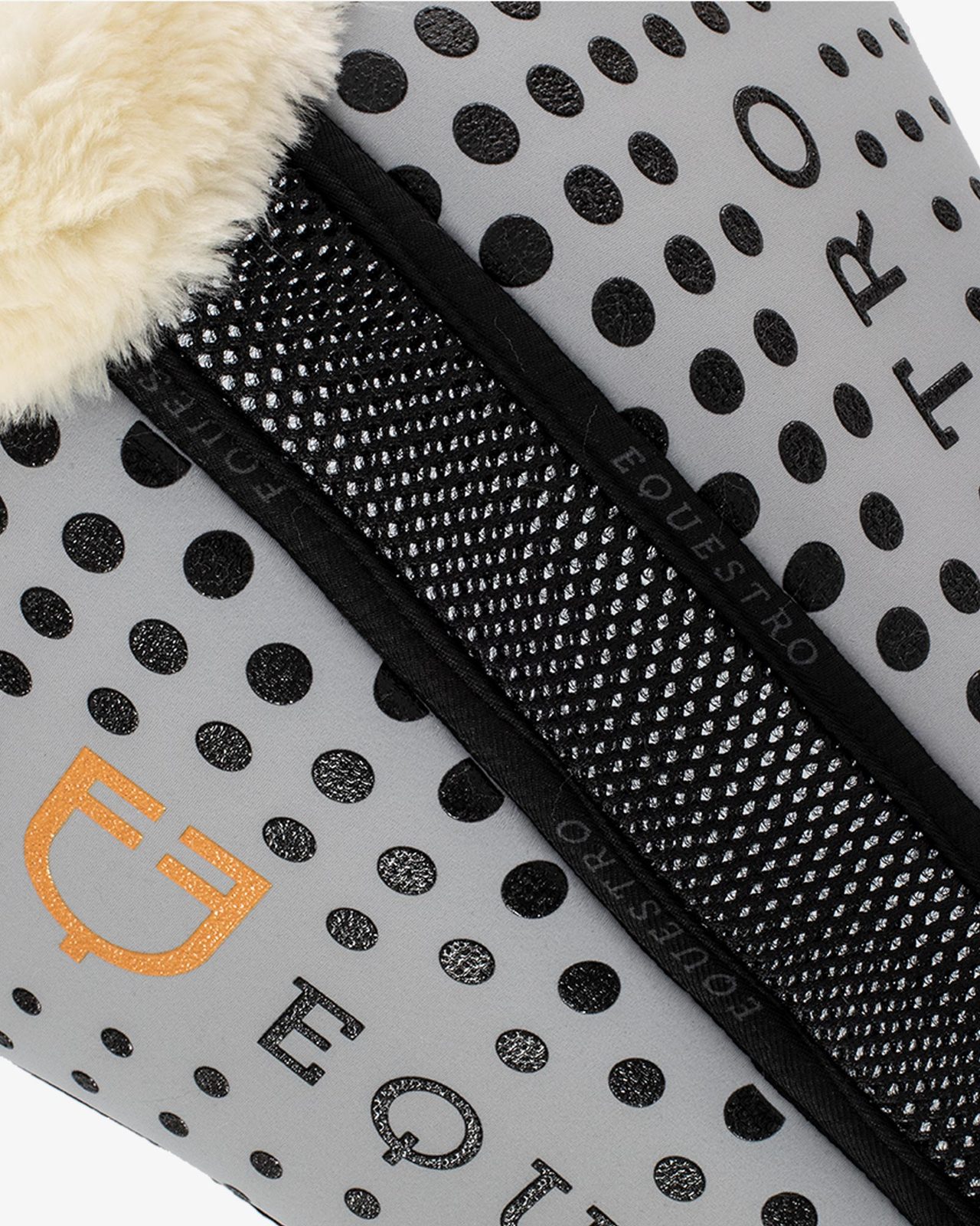 Ecowool memory foam pad with silicone grip and logo