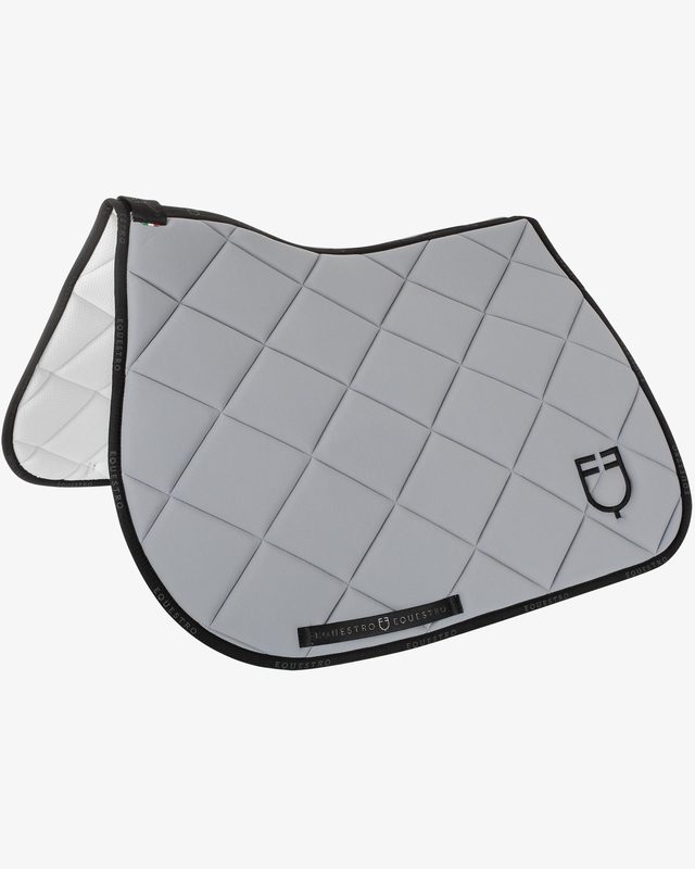 Jumping saddle pad technical fabric with logo