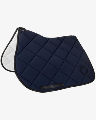 Jumping saddle pad technical fabric with logo