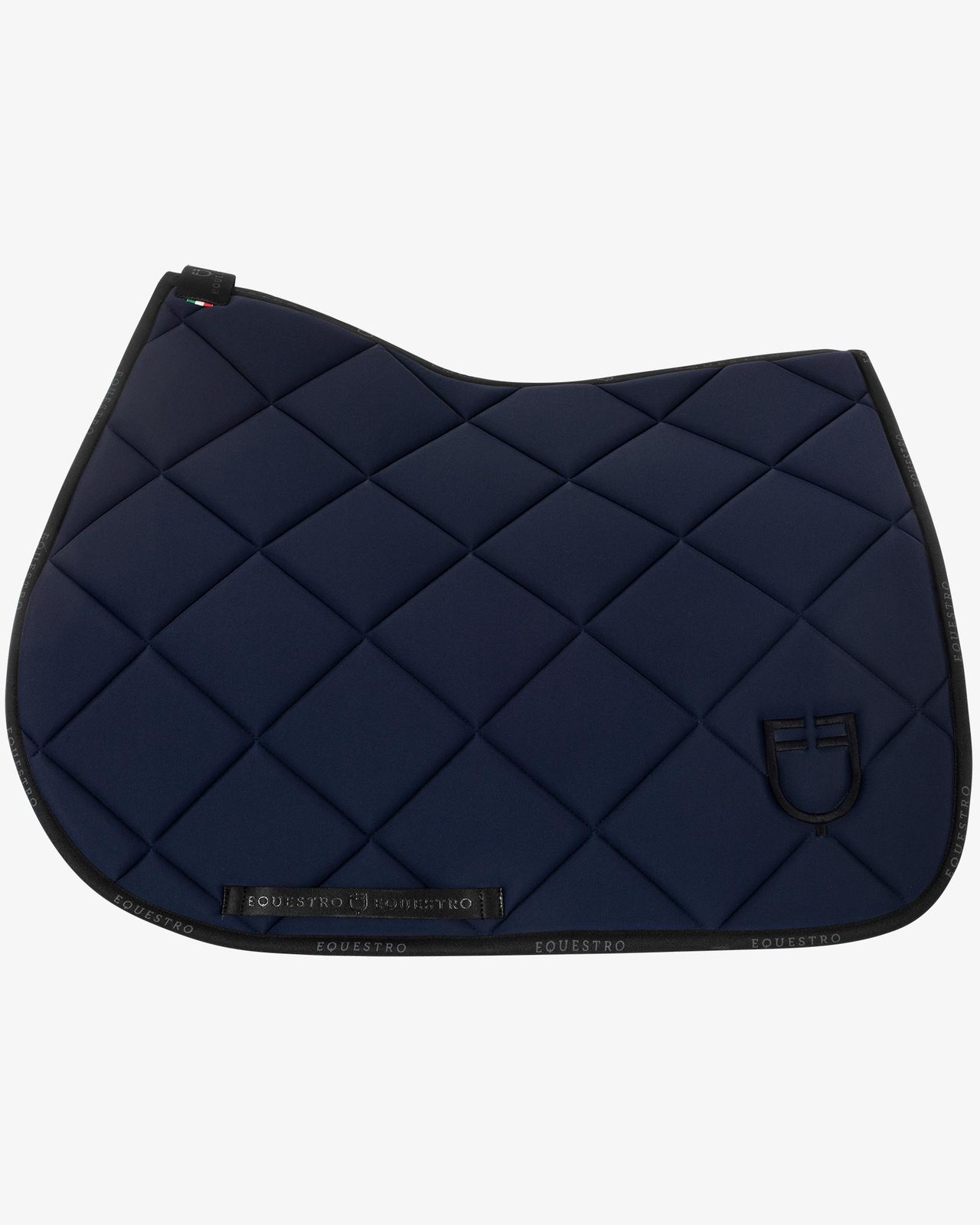 Jumping saddle pad technical fabric with logo
