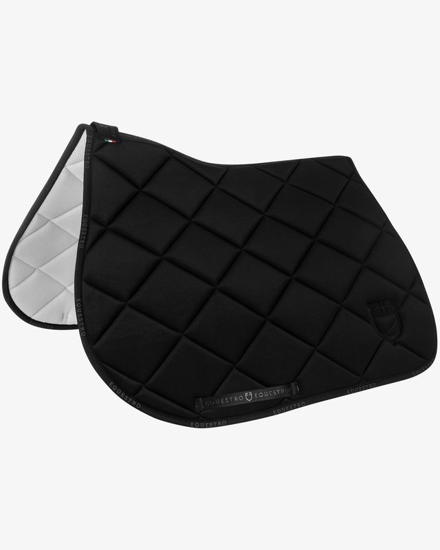 Jumping saddle pad technical fabric with logo