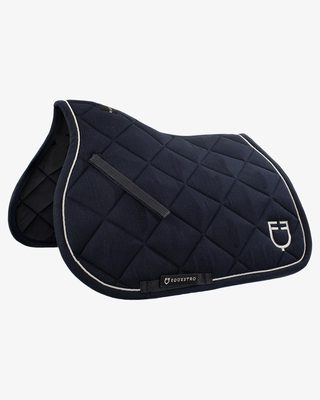 Jumping saddle pad in cotton with trimmings with logo