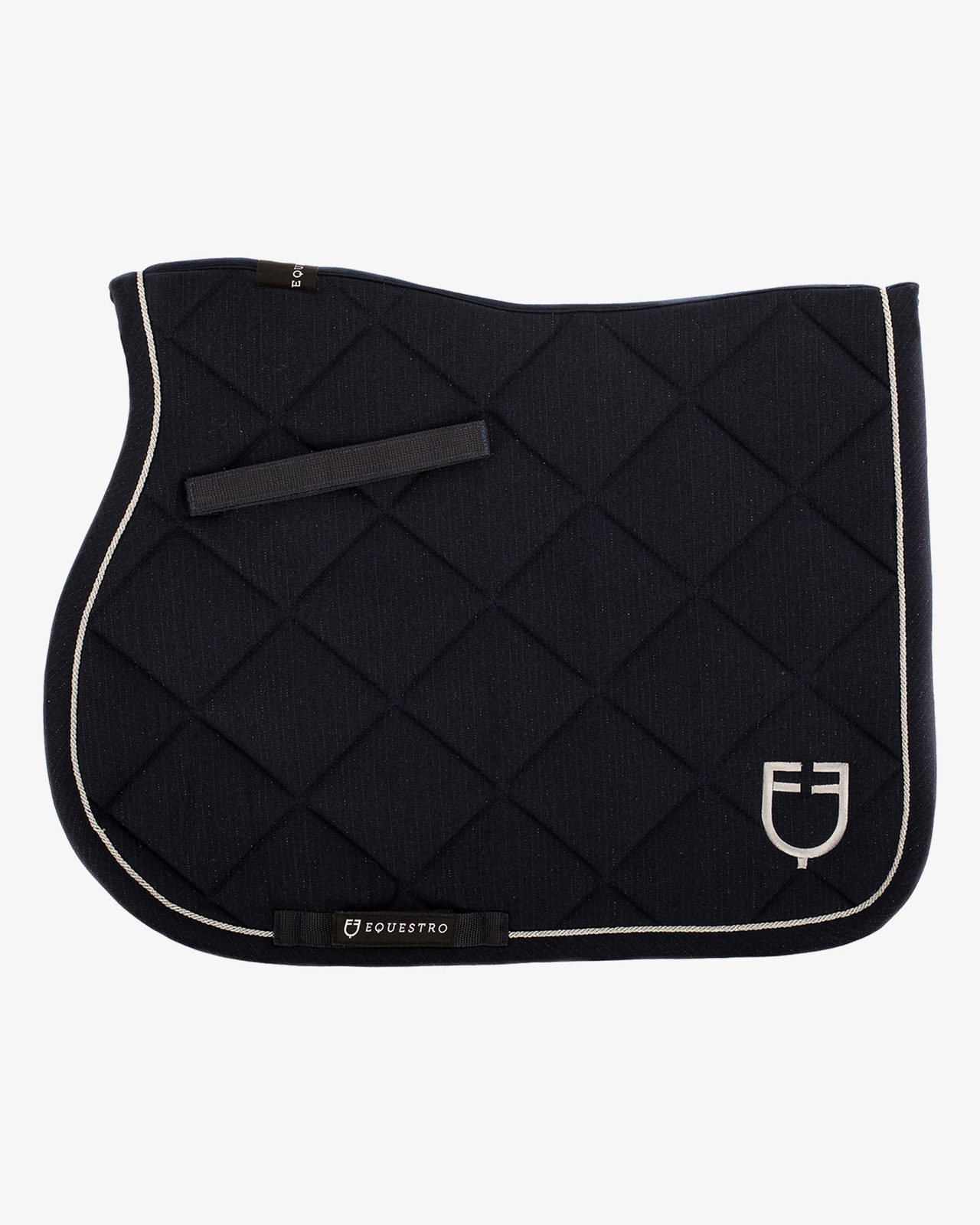 Jumping saddle pad in cotton with trimmings with logo