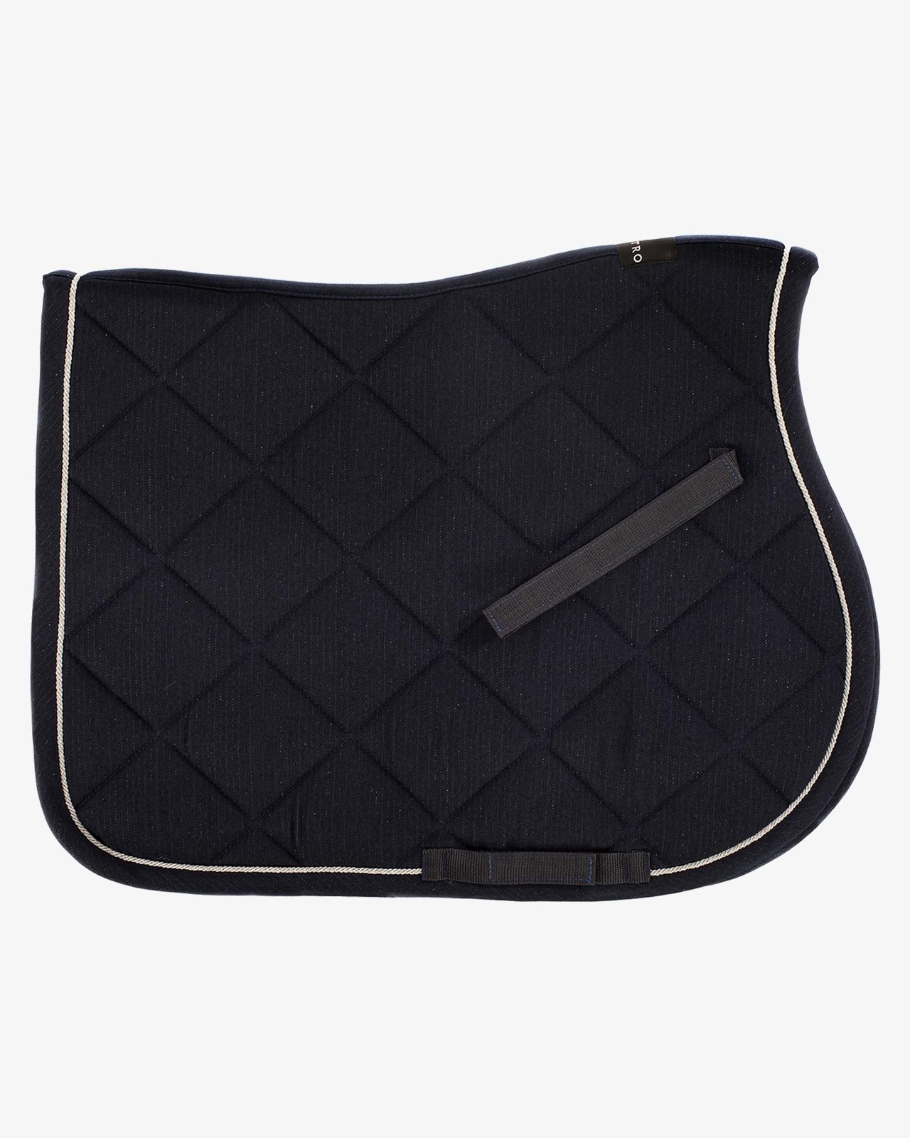 Jumping saddle pad in cotton with trimmings with logo