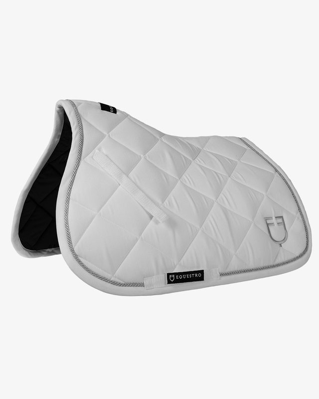 Jumping saddle pad in cotton with trimmings with logo