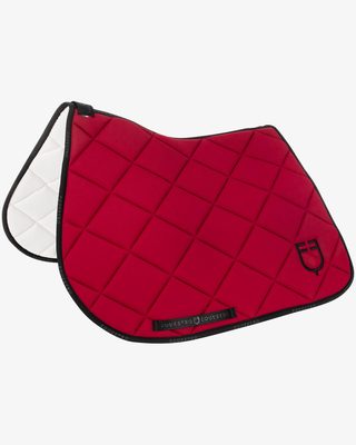 Jumping saddle pad technical fabric with logo