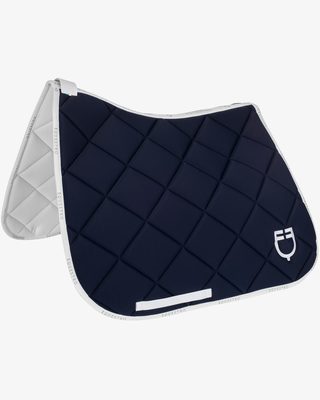 Dressage saddle pad technical fabric with logo