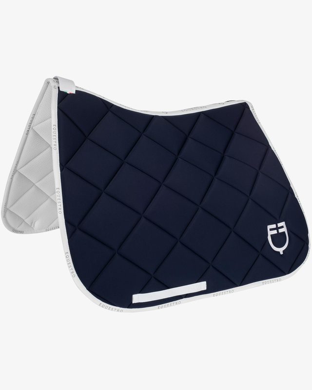 Dressage saddle pad technical fabric with logo