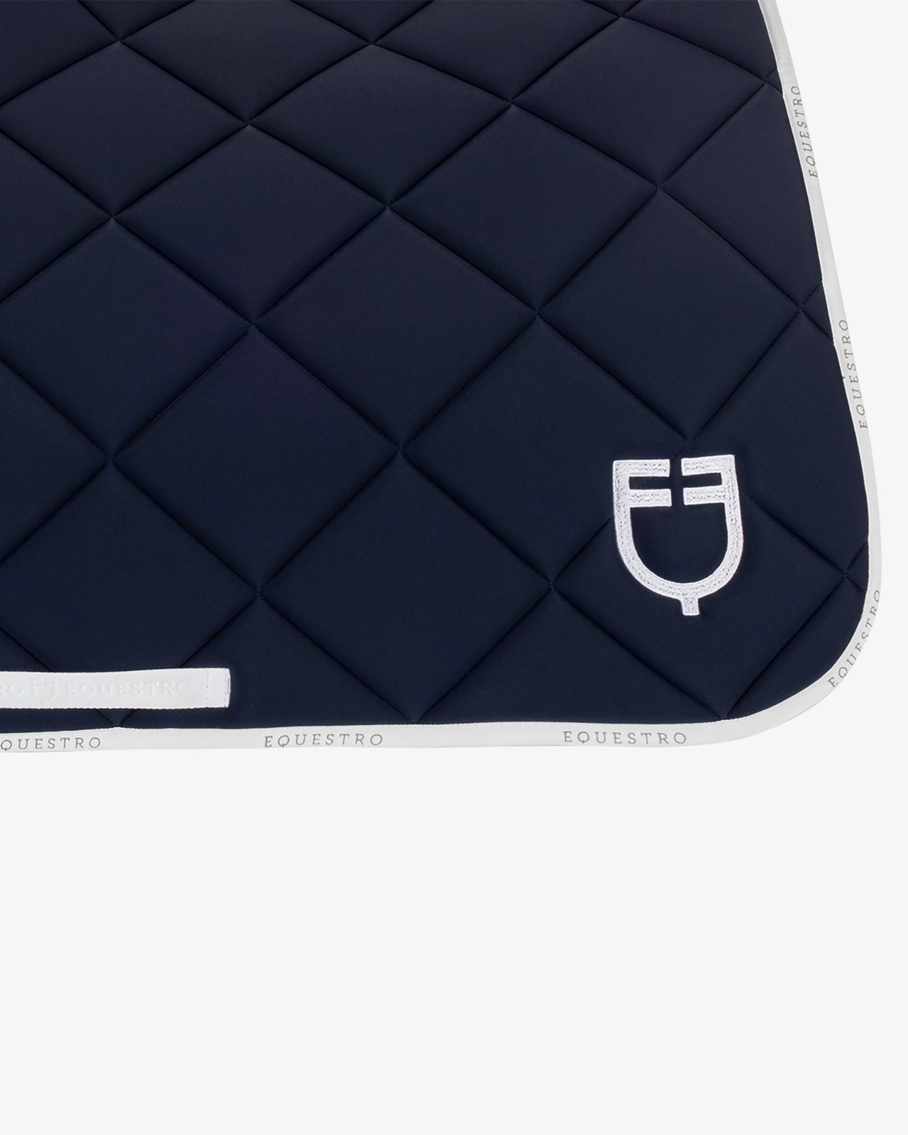 Dressage saddle pad technical fabric with logo