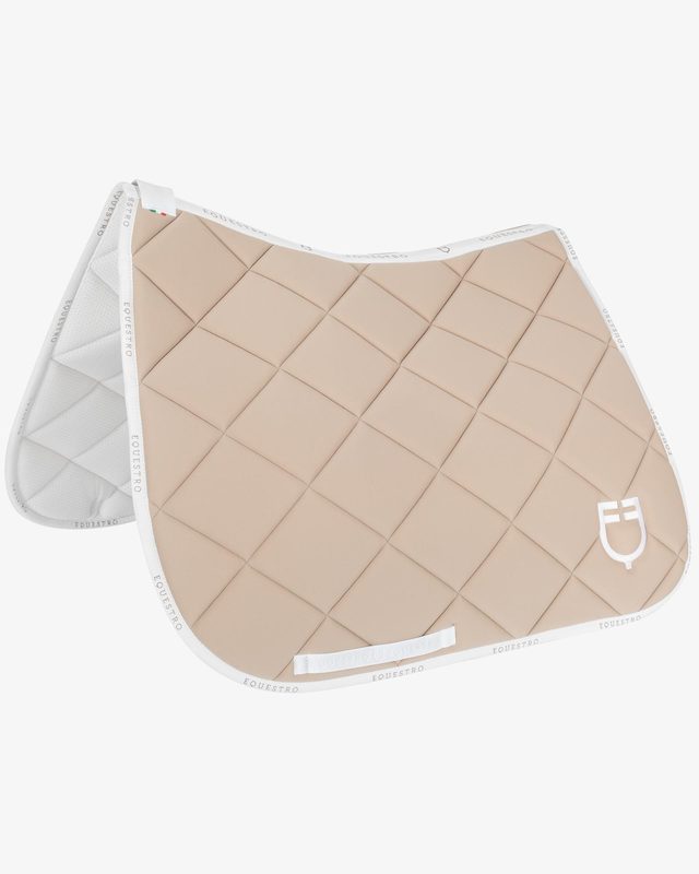 Dressage saddle pad technical fabric with logo