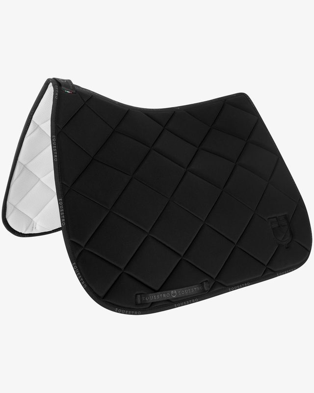 Dressage saddle pad technical fabric with logo