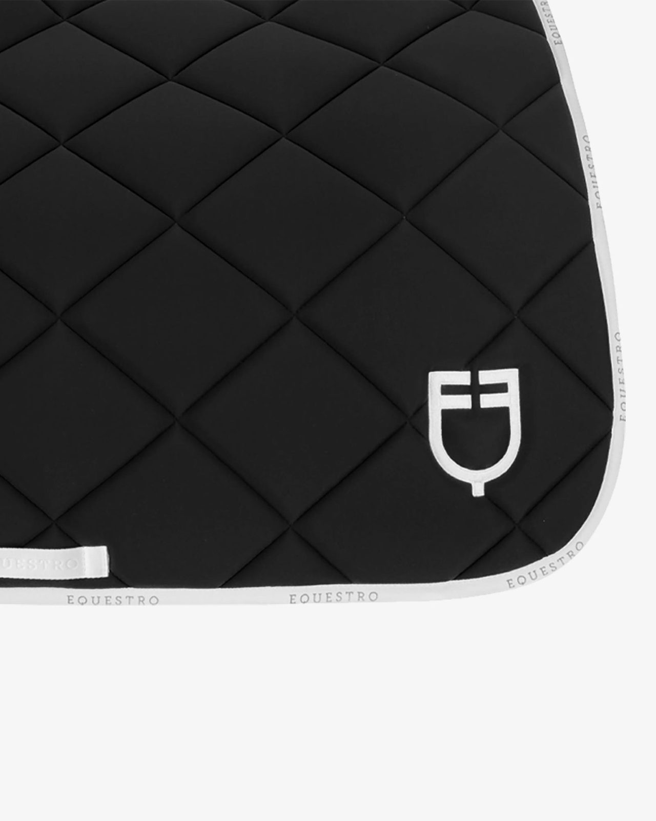 Dressage saddle pad technical fabric with logo