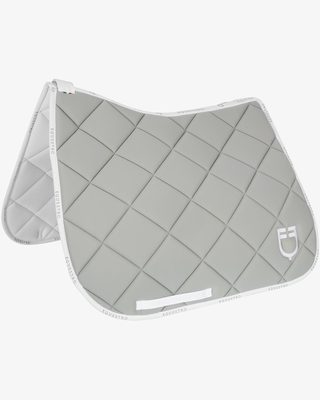 Dressage saddle pad technical fabric with logo