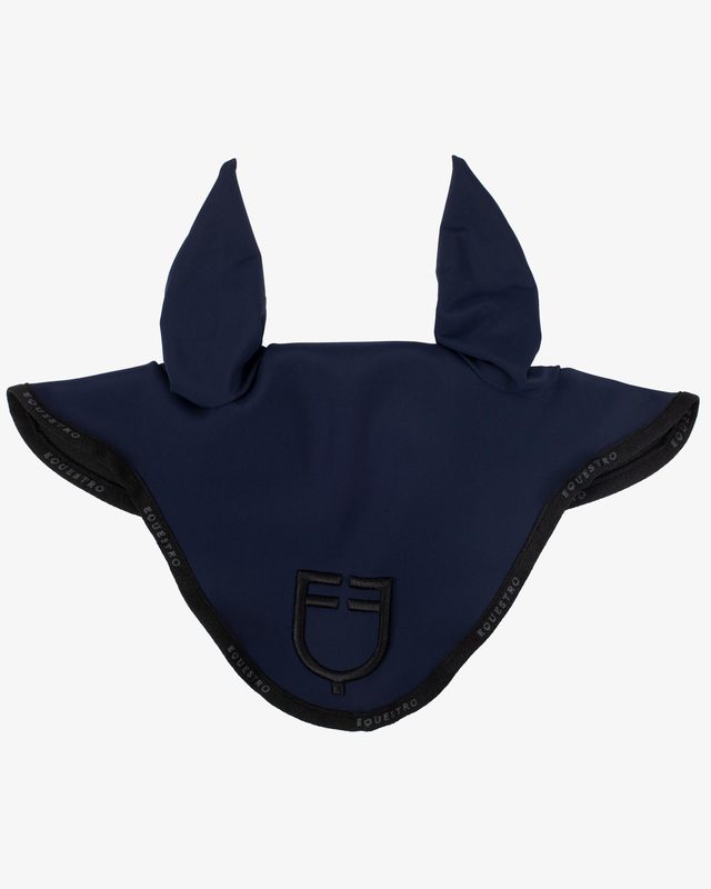 Cuffietta cavallo in tessuto tecnico con logo