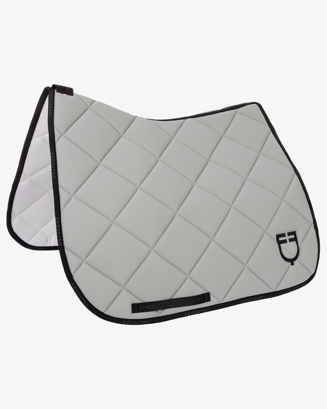 Dressage saddle pad technical fabric with logo